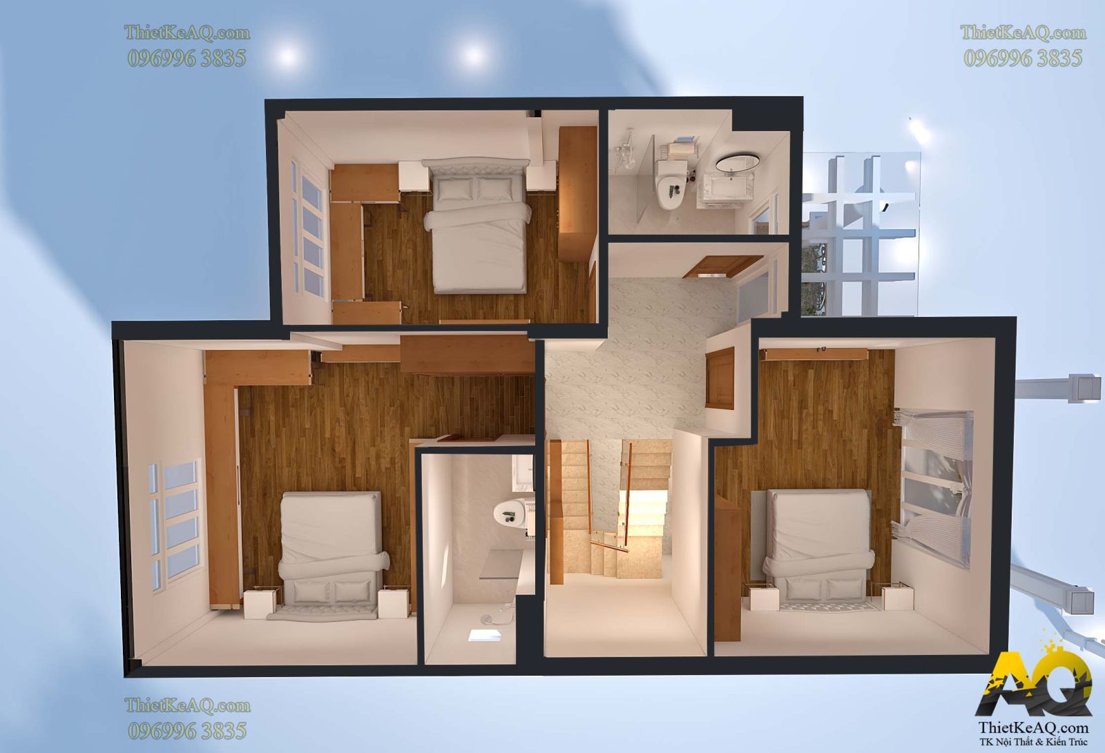 Thiết kế nội thất trong phong cách thiết kế nhà phố 3 tầng đẹp và chất 1