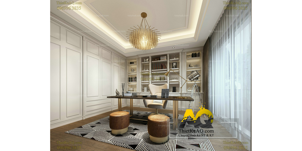 Phòng làm việc - Phong cách thiết kế Mỹ
