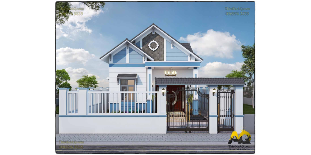 Nhà cấp 4 mái Thái hiện đại (7x15) - Anh Hiếu (Bình Dương)