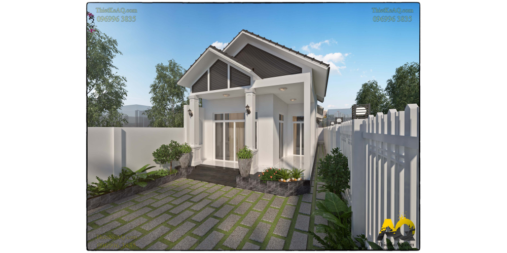 Nhà cấp 4 mái Thái độc đáo (6x22,5) - Chị Huyền (Nha Trang)