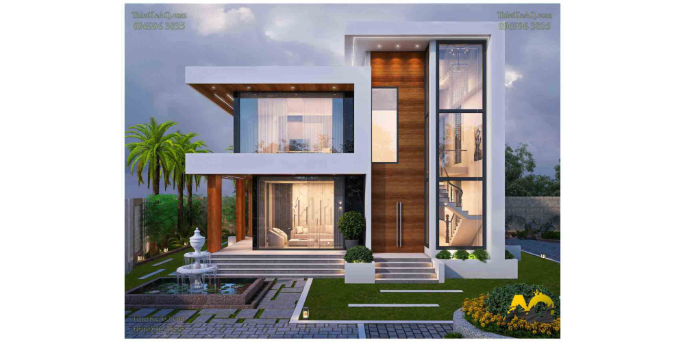 Thiết kế biệt thự 2 tầng hiện đại