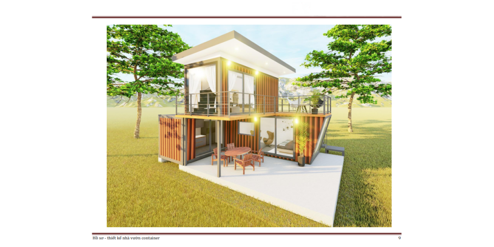 Nhà container 2 tầng dân dụng 2 phòng ngủ với thiết kế siêu đẹp.