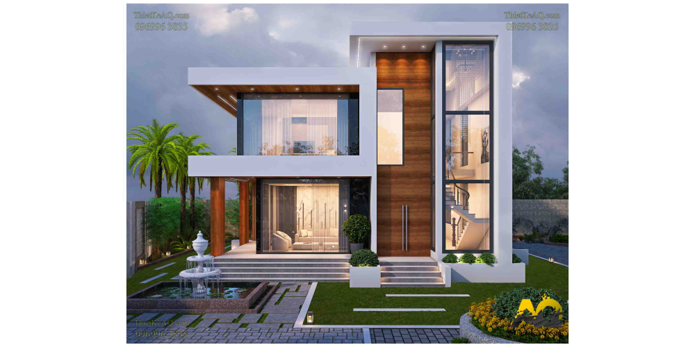 Biệt thự sân vườn 2 tầng hiện đại (10.2x12.3) - Anh Phú (Phan Thiết)