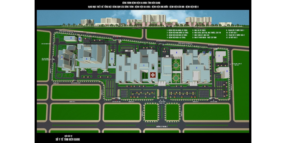 Thiết kế Bệnh Viện Đa Khoa Tỉnh Kiên Giang