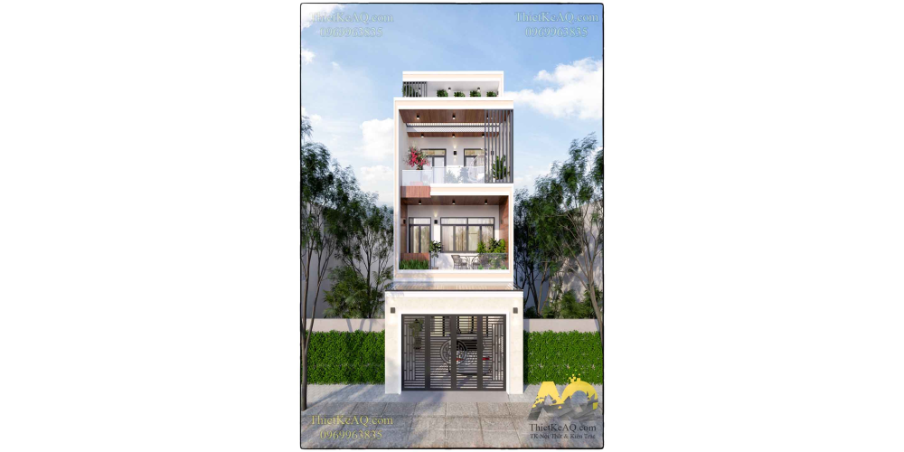 Nhà 3 Tầng thiết kế hiện đại của anh Hoàng ở cần thơ(5x25)