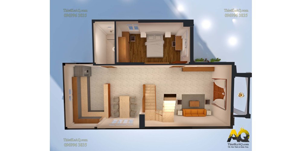 Thiết kế nội thất trong phong cách thiết kế nhà phố 3 tầng đẹp và chất