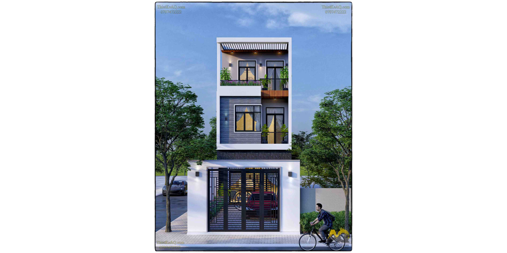nhà phố hiện đại 3 tầng 5x16