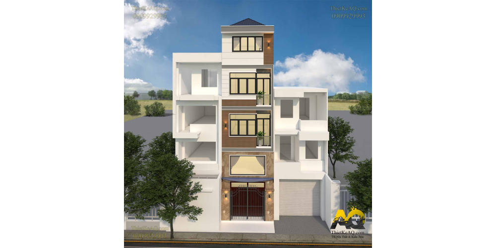 Nhà ống 4 tầng hiện đại (4x11) - Anh Cảnh (Tân Bình)