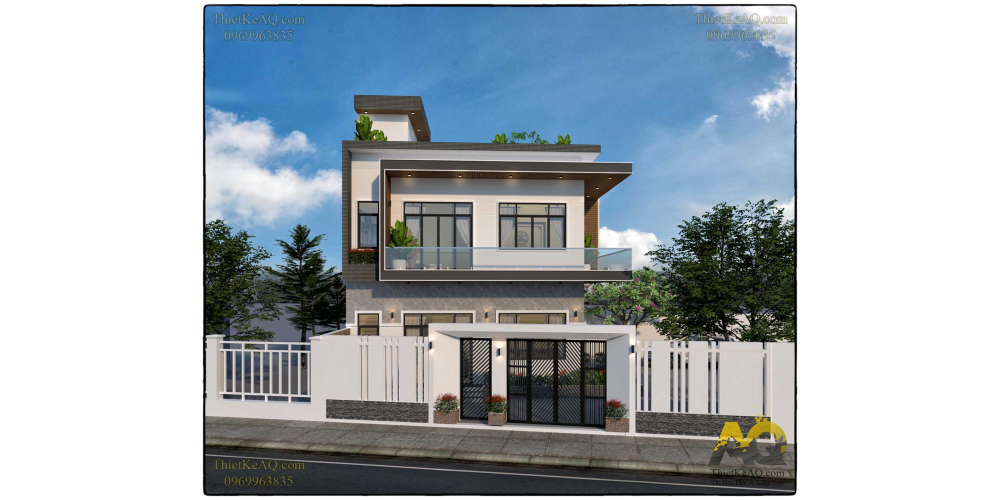 Nhà lầu hiện đại mái bằng 3 tầng của anh Phương- DakLak (9x10.3)