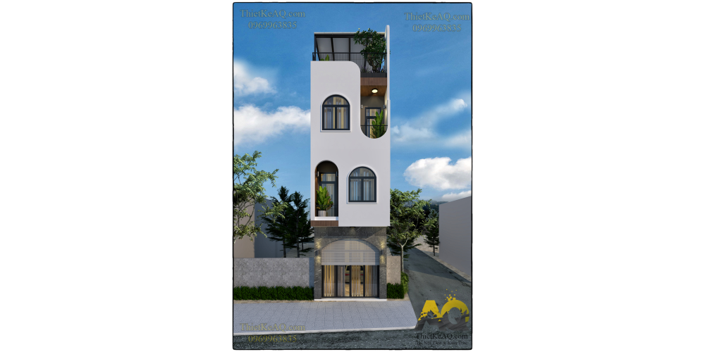Những mẫu nhà phố 4 tầng mặt tiền 5m