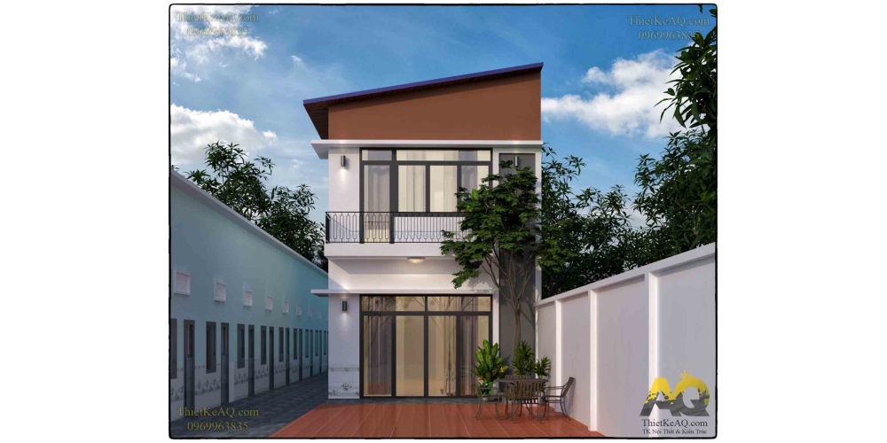 Nhà tiền chế 2 tầng 5.6x12