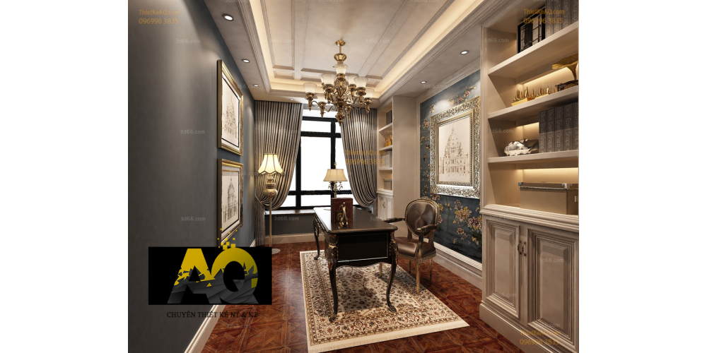 Phòng Làm Việc - Phong cách thiết kế cổ điển