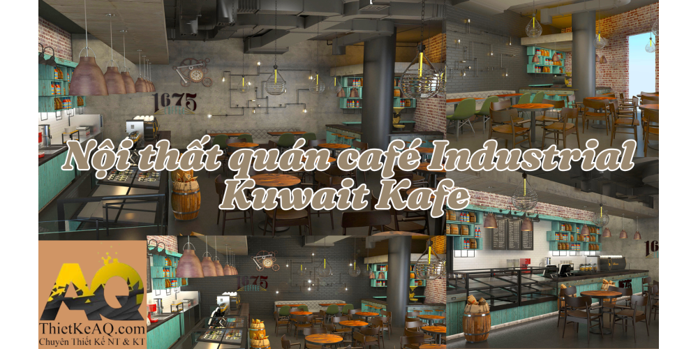 Nội thất quán café Industrial – Sự giao thoa giữa thô mộc và hiện đại