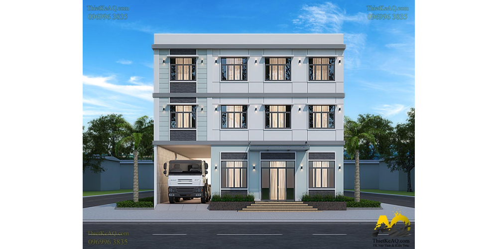 Nhà văn phòng kết hợp nhà xưởng (14,3x24) - Anh Trung (Tiền Giang)
