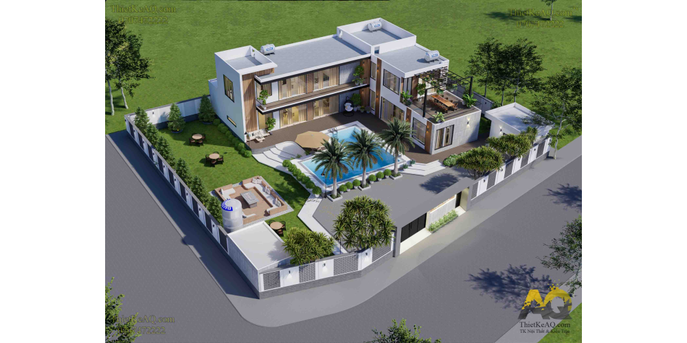 Villa Sân Vườn Hiện Đại, Sang Trọng