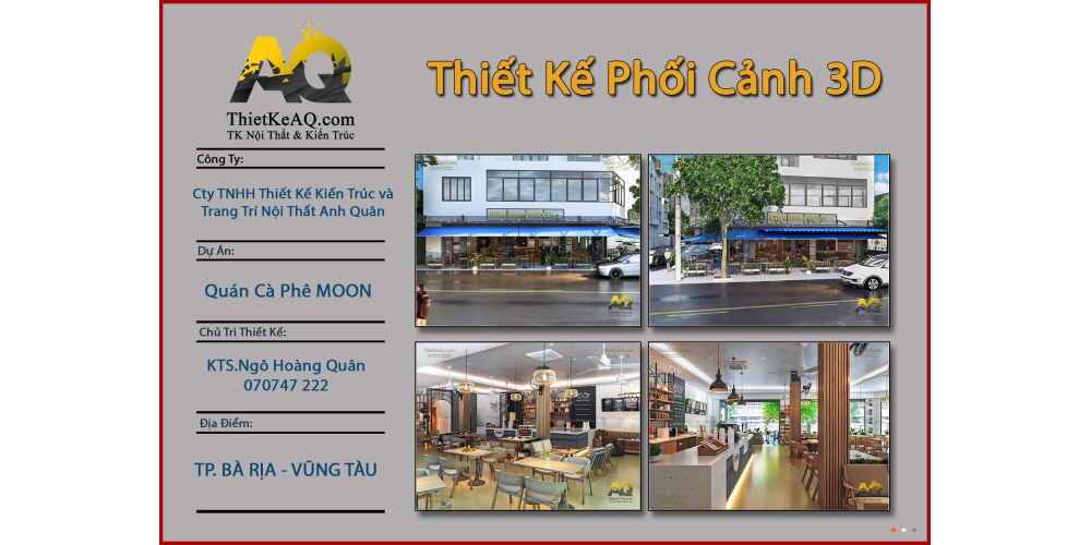 Thiết kế quán coffee the moon hiện đại