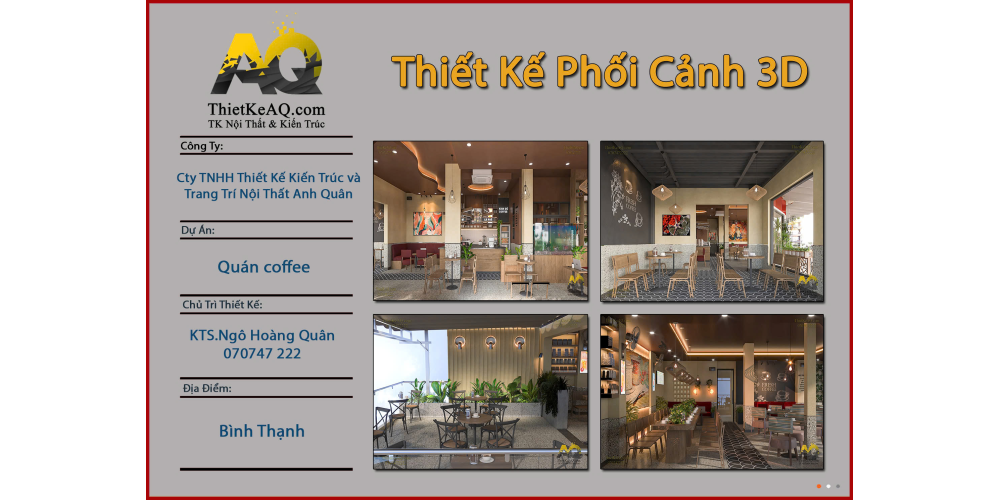 Thiết Kế Quán Cafe Kinh Đô 2 Tầng
