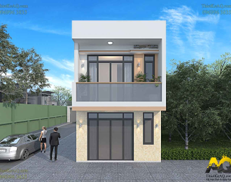 Nhà hộp 2 tầng hiện đại siêu tiết kiệm (4,7x8,8) - Anh Bình (Bình Thạnh)
