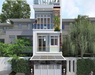 Kiến Trúc Nhà 4 Tầng Của A.Tuấn,H.Bình Chánh
