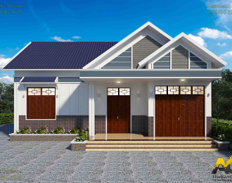 Nhà vườn cấp 4 mái Thái hiện đại (12,3x19,8) - Anh Phương (Quảng Ngãi)