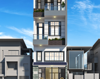 Thiết kế ngoại thất nhà phố - Bình Tân.