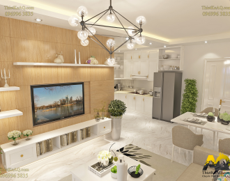 thiết kế nội thất căn hộ chung cư 90m2
