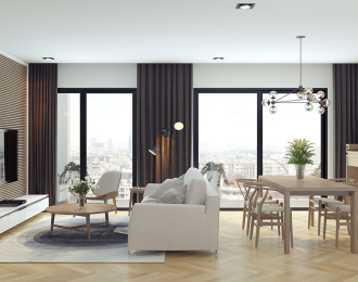 mẫu thiết kế nội thất chung cư đẹp - Chị Hà chung cư Hà Đô