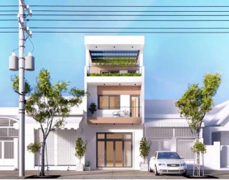 Nhà phố 2 tầng 1 sân thượng mặt tiền 5m