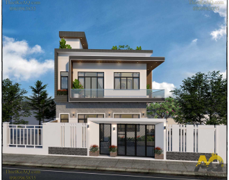 Nhà lầu hiện đại mái bằng 3 tầng của anh Phương- DakLak (9x10.3)