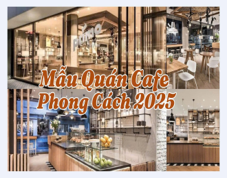 Thiết kế quán cafe hiện đại tối giản – xu hướng 2025