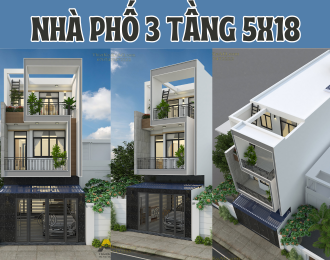 GỢI Ý TRỌN GÓI NHÀ 3 TẦNG 5X18 - THỦ ĐỨC 