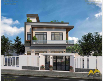 Thiết kế kiến trúc villa- Nhà anh Phương KrongBuk