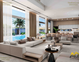 Thiết kế nội thất Villa 2 tầng hiện đại, sang trọng 
