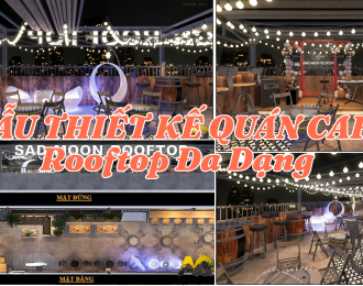 thiết kế quán rooftop cà phê