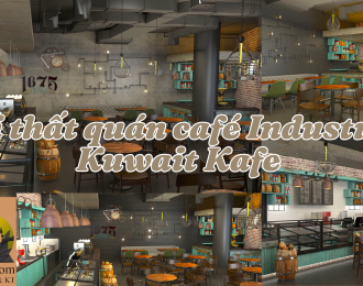 Nội thất quán café Industrial – Sự giao thoa giữa thô mộc và hiện đại