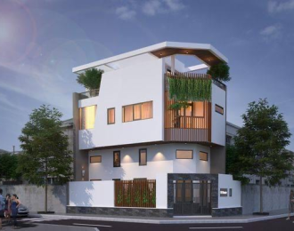 Những mẫu nhà 4 tầng lô góc 2 mặt tiền