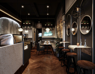 Không gian quán cà phê phong cách Âu