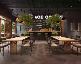 Mẫu Thiết Kế Quán Cà Phê Tone Nâu Đen