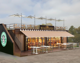 Thiết kế quán cafe container nhỏ gọn mà tinh tế