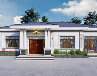 Thiết Kế Nhà Mái Nhật 100m2 - Hóc Môn