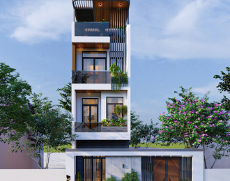 Thiết Kế Nhà 4 Tầng - 4x15,2 - Hóc Môn