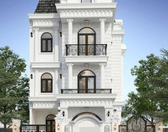 Thiết Kế Trọn Gói Ngoại Thất Nhà Phố 4 Tầng – 6x18 – Nha Trang