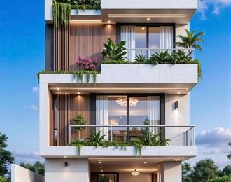 Thiết Kế Trọn Gói Ngoại Thất Nhà Phố 4 Tầng – 6x18 – TP. Hồ Chí Minh